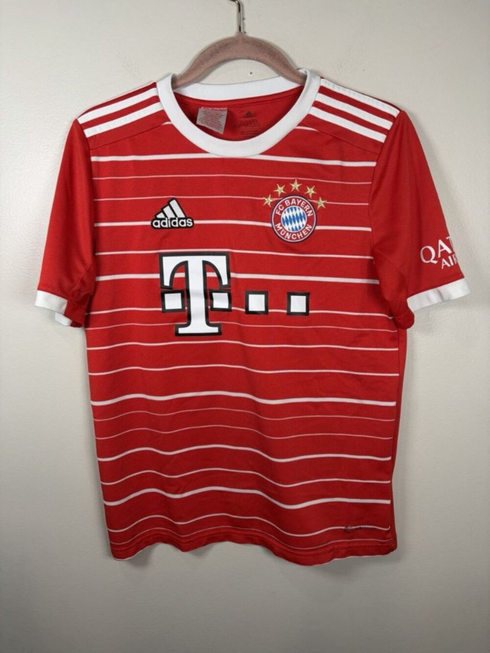 FC Bayern Munich Jersey Kids XL Red Bundesliga Soccer Adidas AEROREADY Home #6